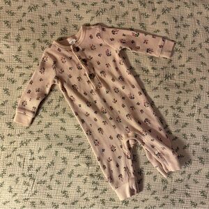 Floral Print Kids Waffle One Piece